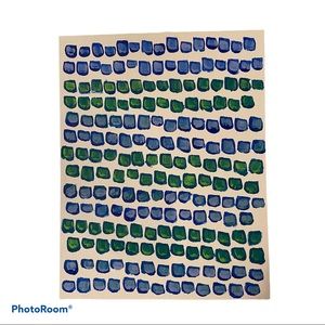 11x14 Blue and Green Painted Canvas
